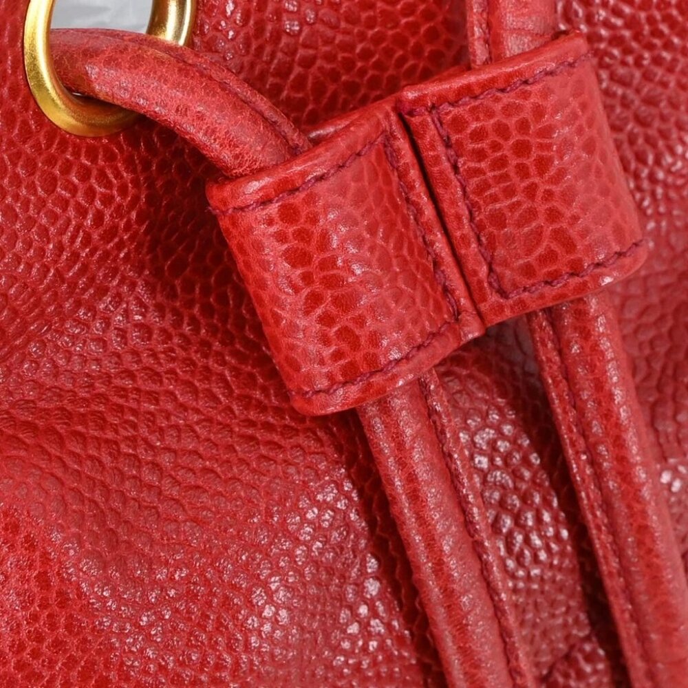 Chanel Red Calfskin Bucket Shoulder Bag XX92007 - Picture 5 of 11